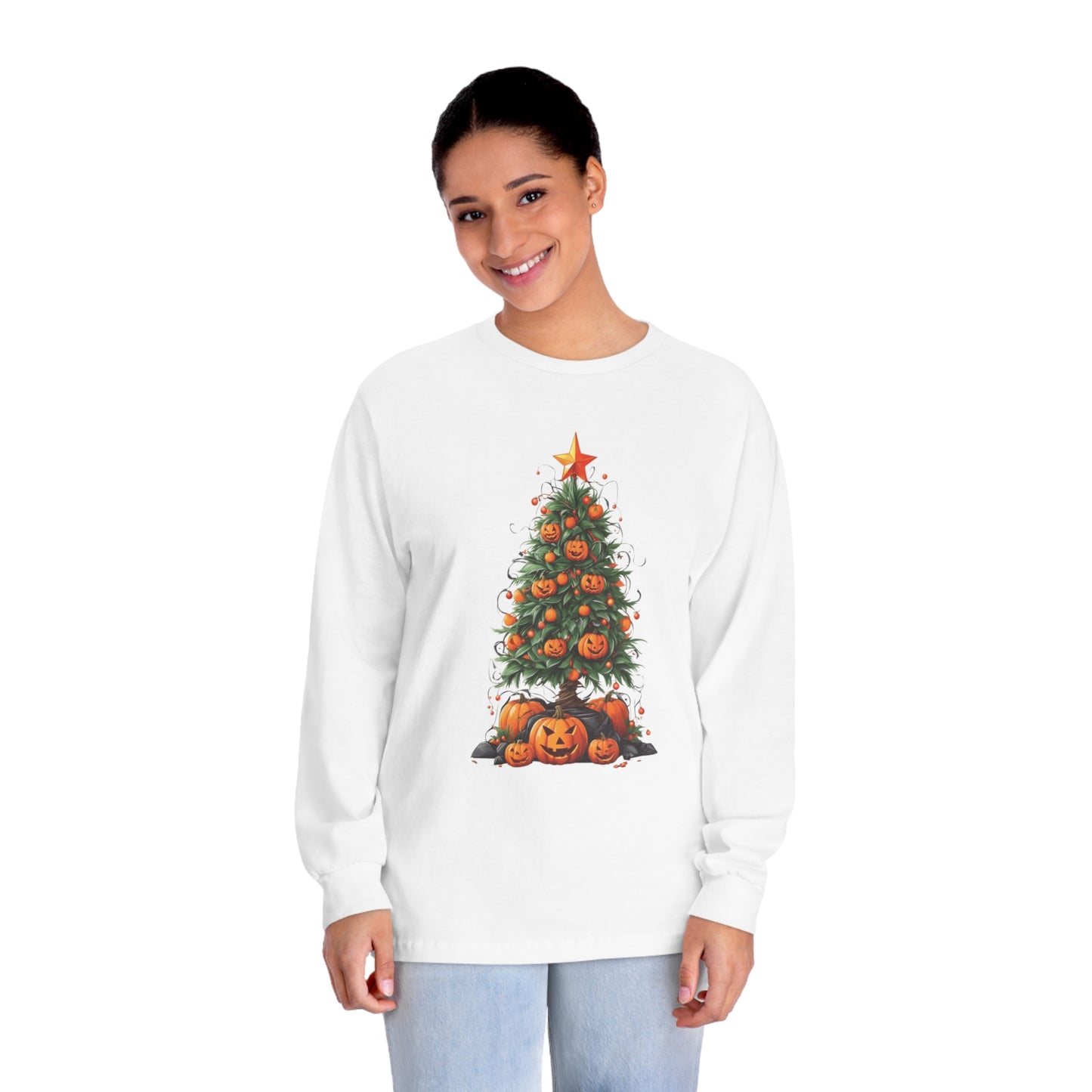 Halloween Tree Long Sleeve T-Shirt | Spooky Christmas Design