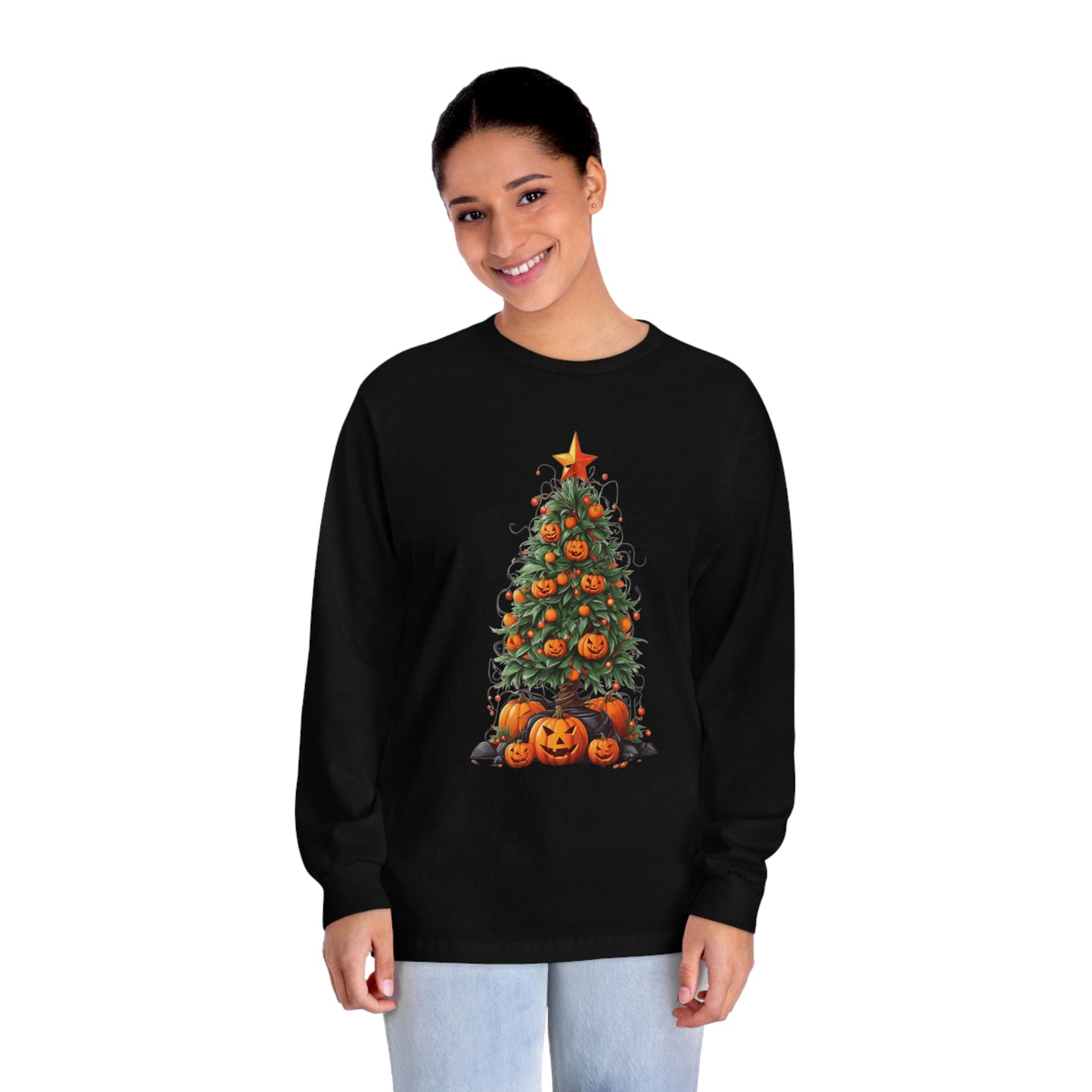 Halloween Tree Long Sleeve T-Shirt | Spooky Christmas Design