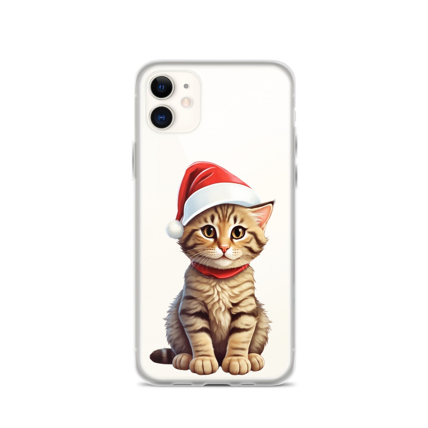 Christmas Kitten Winter Clear Case for iPhone® | Transparent & Protective Cover