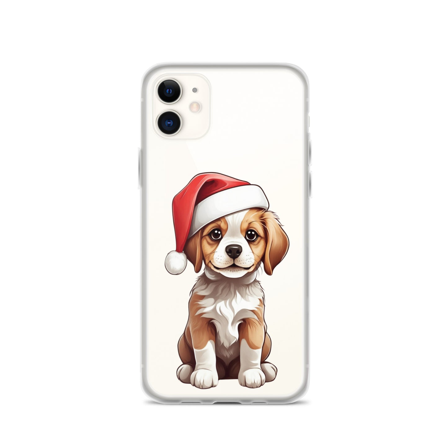 Christmas Puppy Winter Clear Case for iPhone® | Transparent & Protective Cover