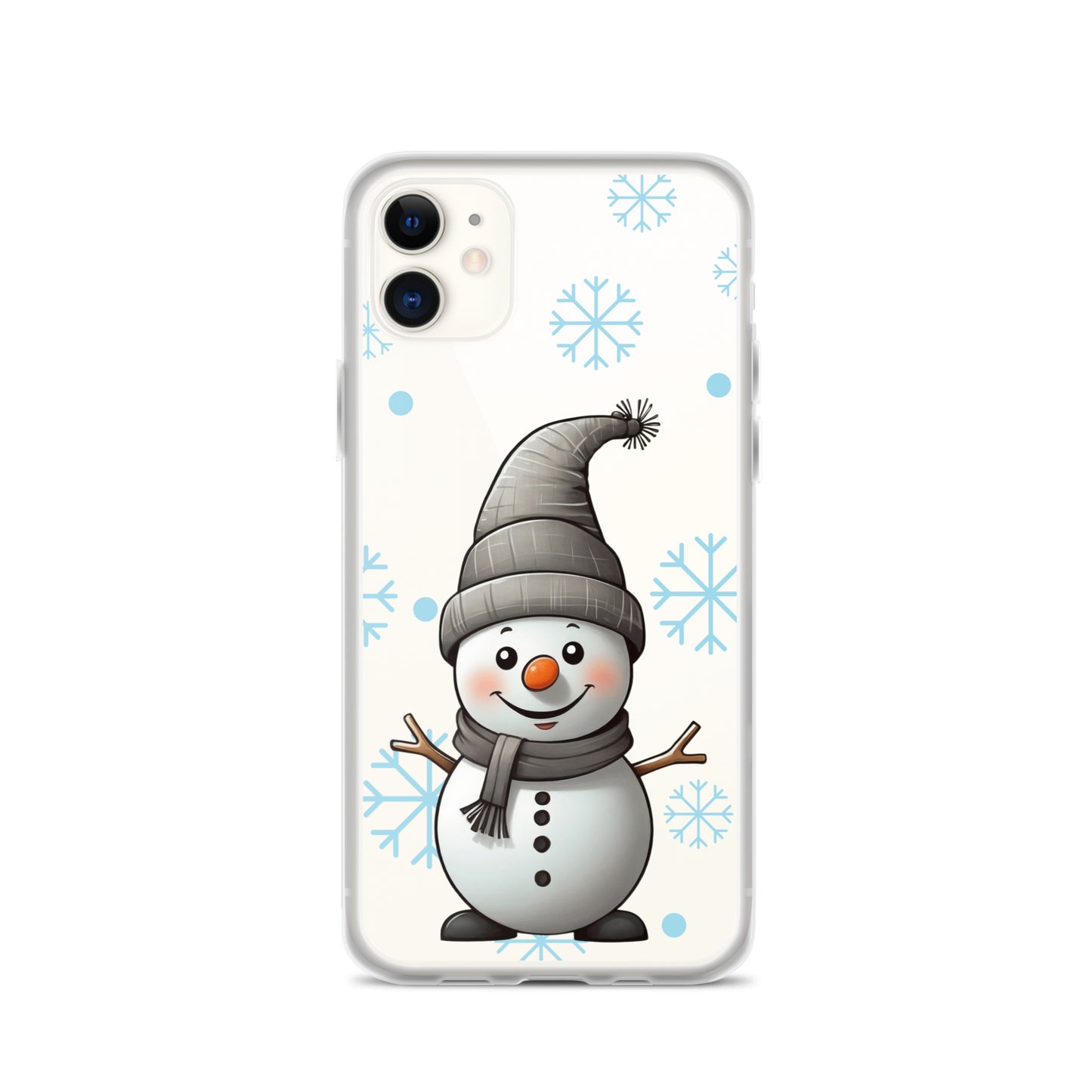 Christmas Snowman Winter Clear Case for iPhone® | Transparent & Protective Cover