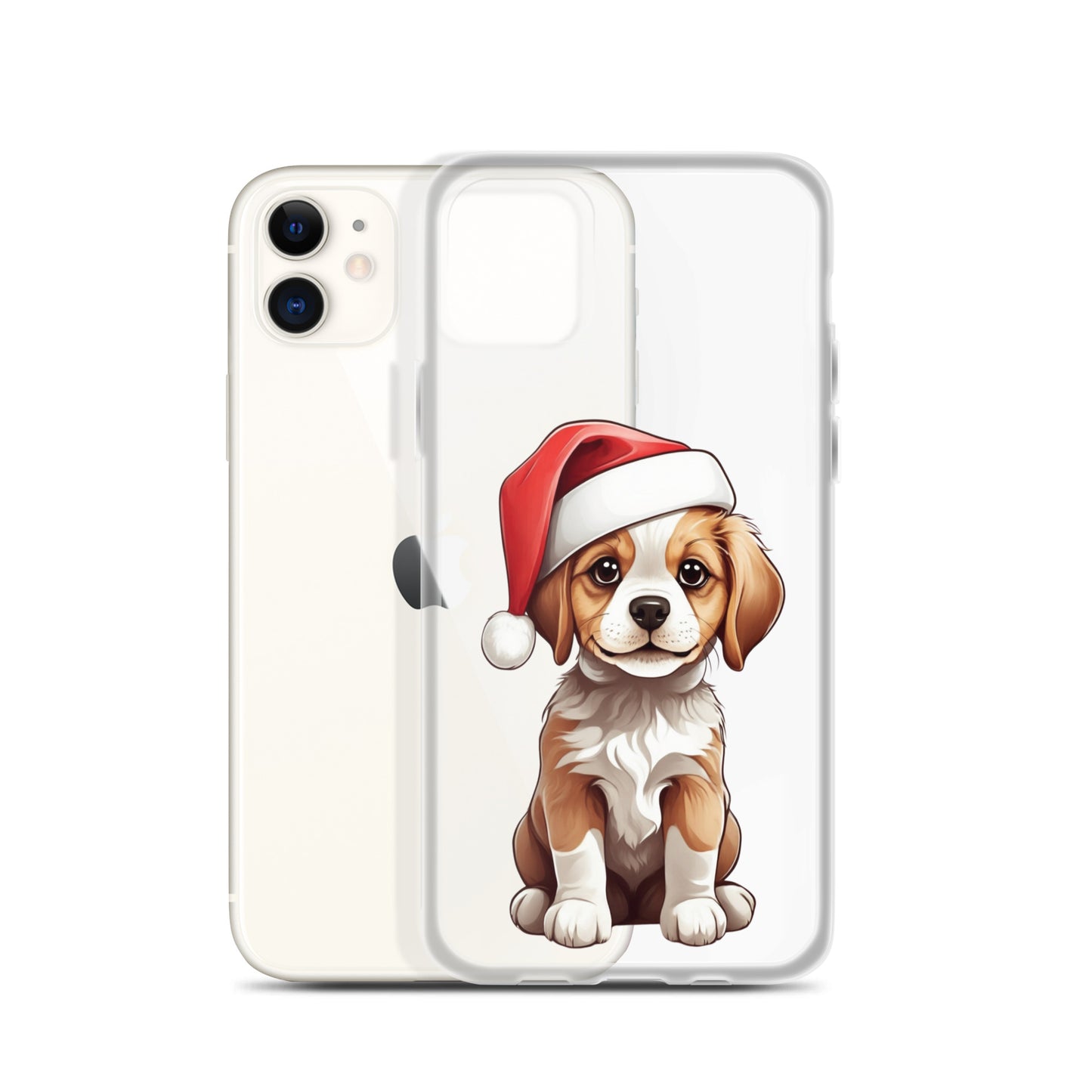 Christmas Puppy Winter Clear Case for iPhone® | Transparent & Protective Cover