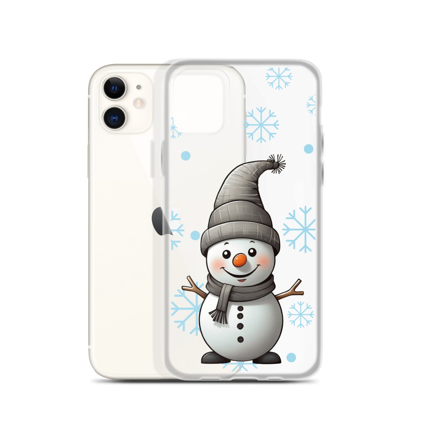 Christmas Snowman Winter Clear Case for iPhone® | Transparent & Protective Cover