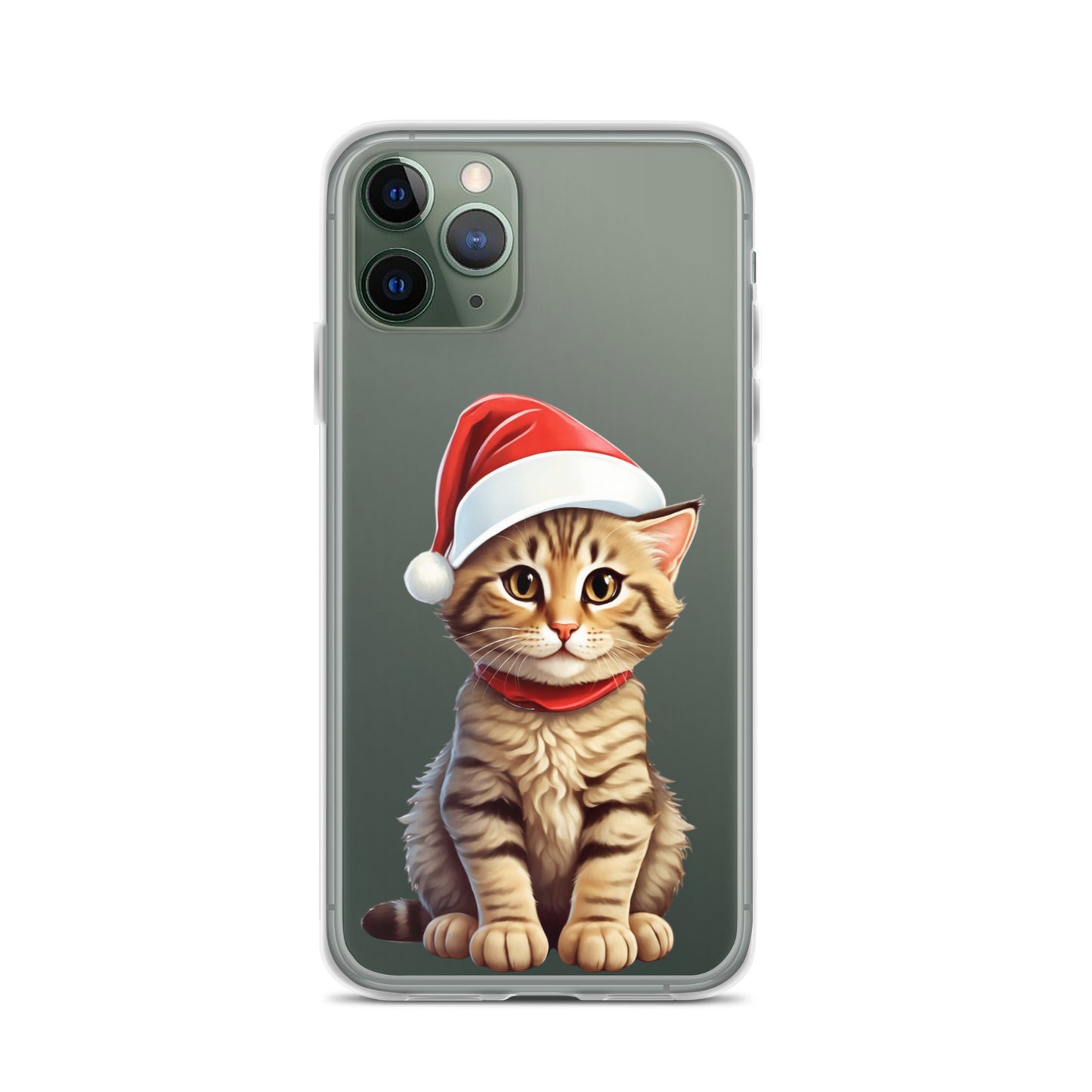 Christmas Kitten Winter Clear Case for iPhone® | Transparent & Protective Cover