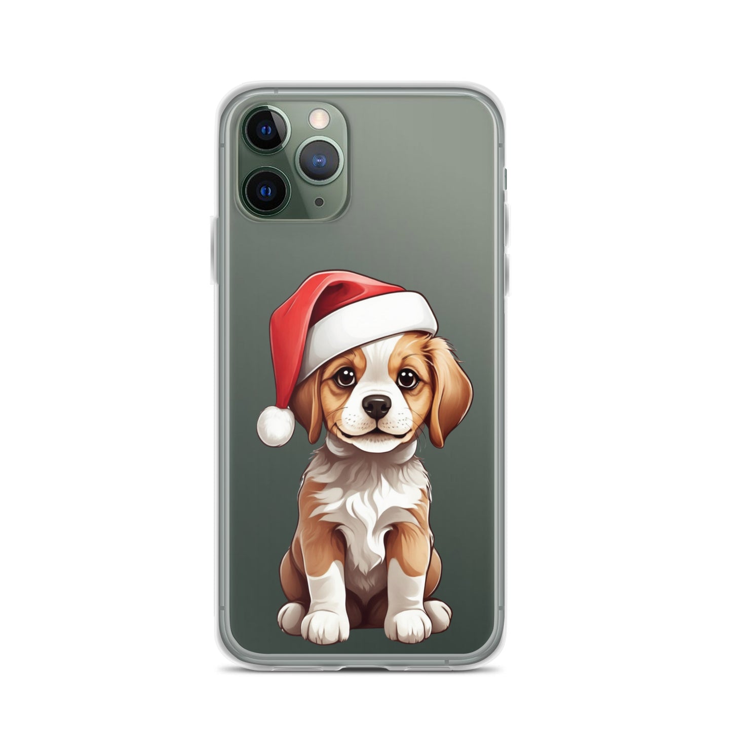 Christmas Puppy Winter Clear Case for iPhone® | Transparent & Protective Cover