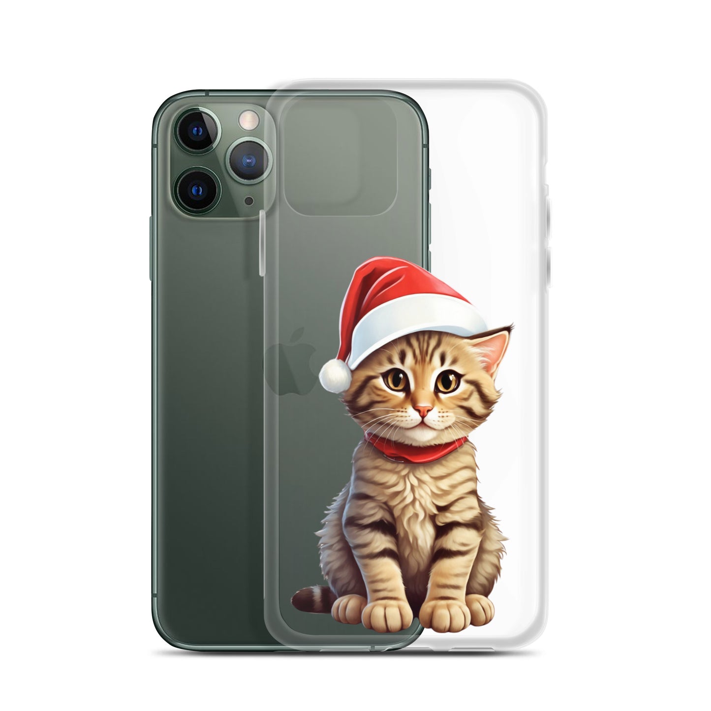 Christmas Kitten Winter Clear Case for iPhone® | Transparent & Protective Cover