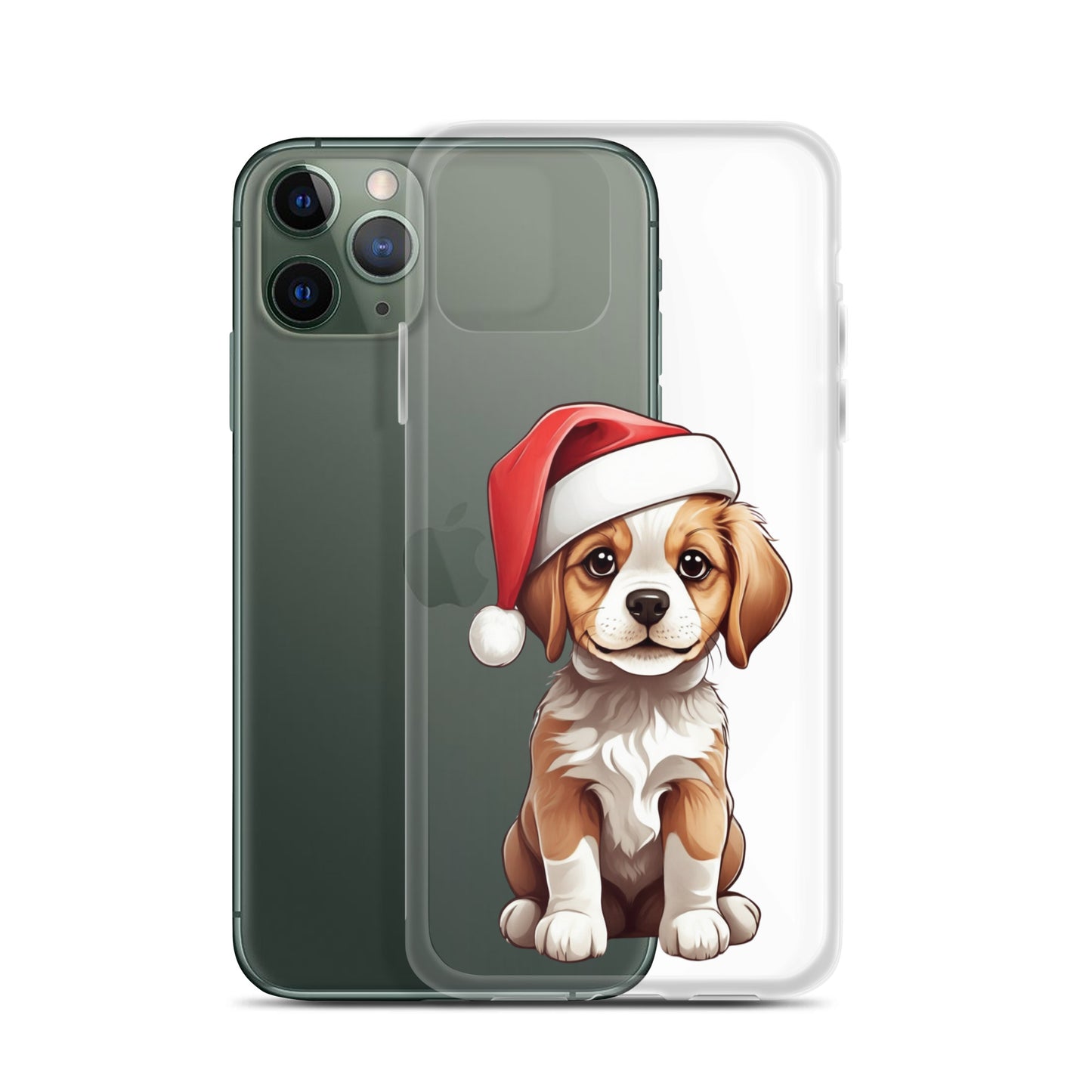 Christmas Puppy Winter Clear Case for iPhone® | Transparent & Protective Cover