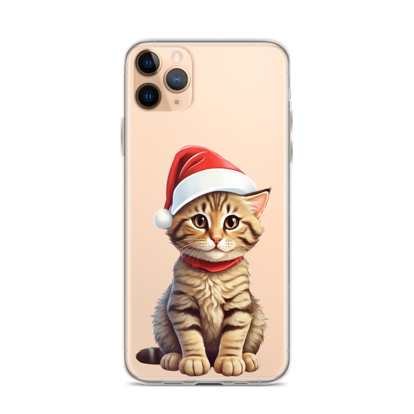 Christmas Kitten Winter Clear Case for iPhone® | Transparent & Protective Cover