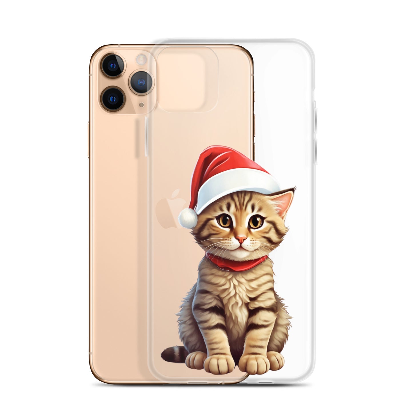 Christmas Kitten Winter Clear Case for iPhone® | Transparent & Protective Cover