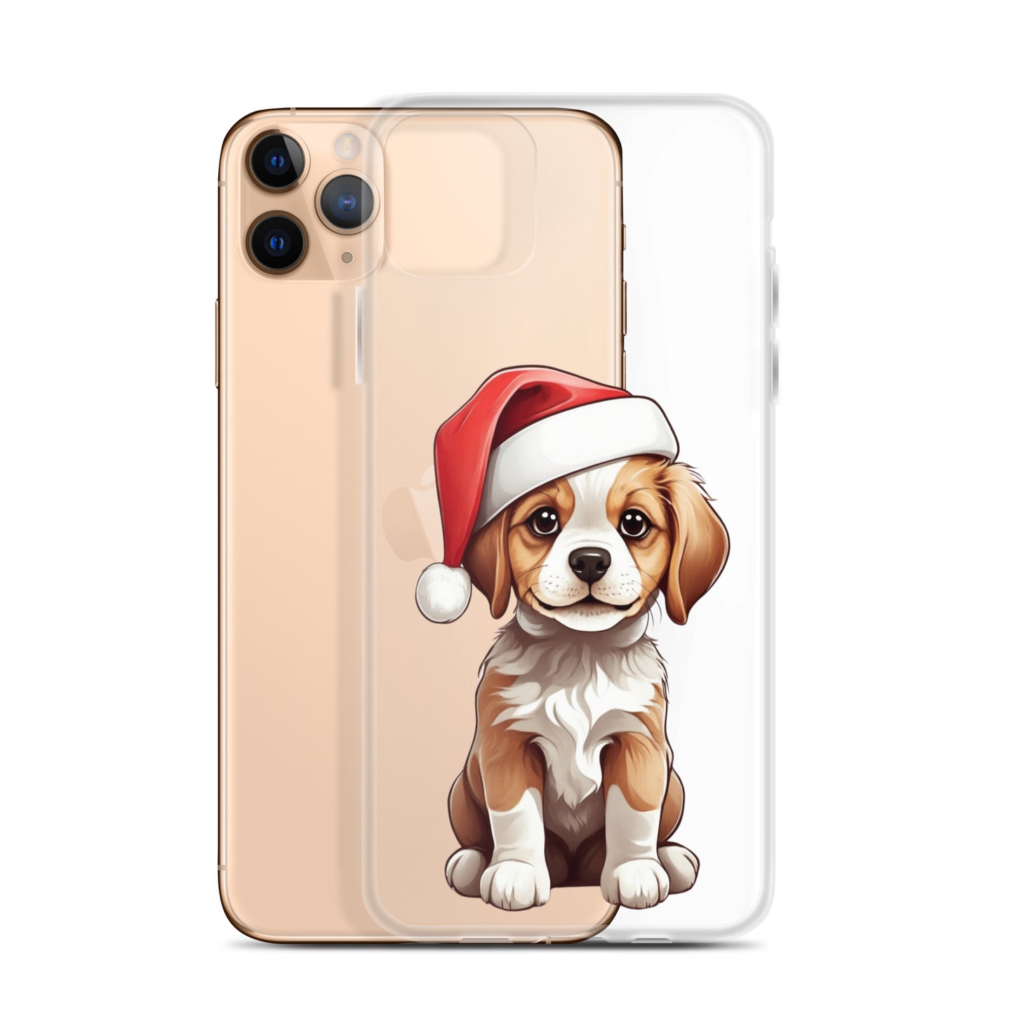 Christmas Puppy Winter Clear Case for iPhone® | Transparent & Protective Cover