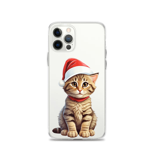 Christmas Kitten Winter Clear Case for iPhone® | Transparent & Protective Cover