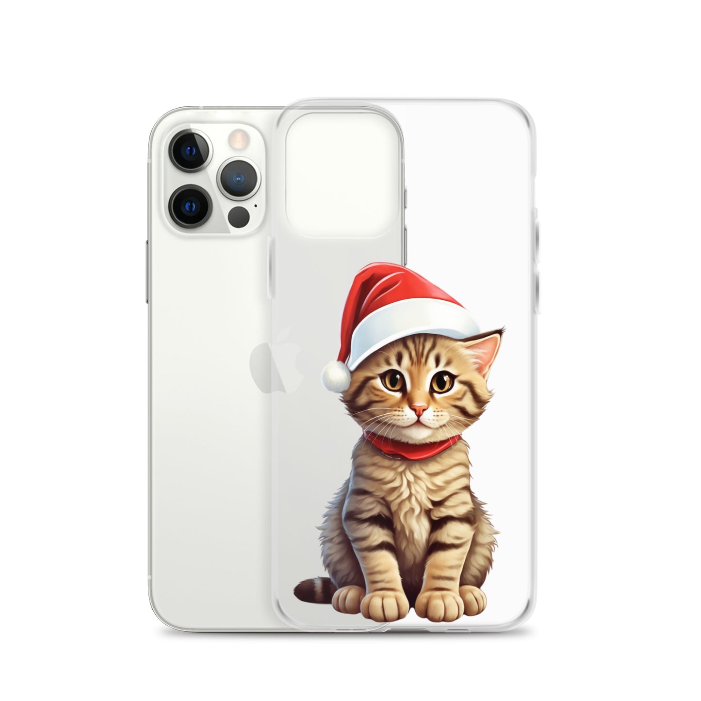 Christmas Kitten Winter Clear Case for iPhone® | Transparent & Protective Cover