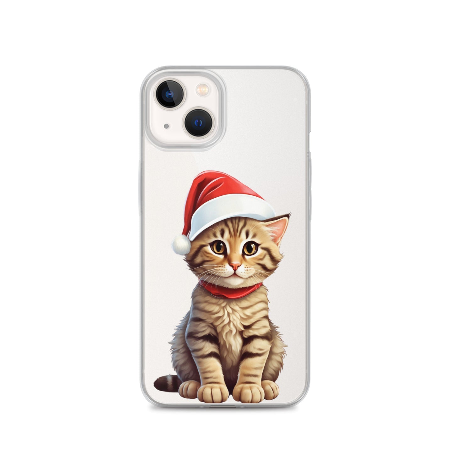 Christmas Kitten Winter Clear Case for iPhone® | Transparent & Protective Cover