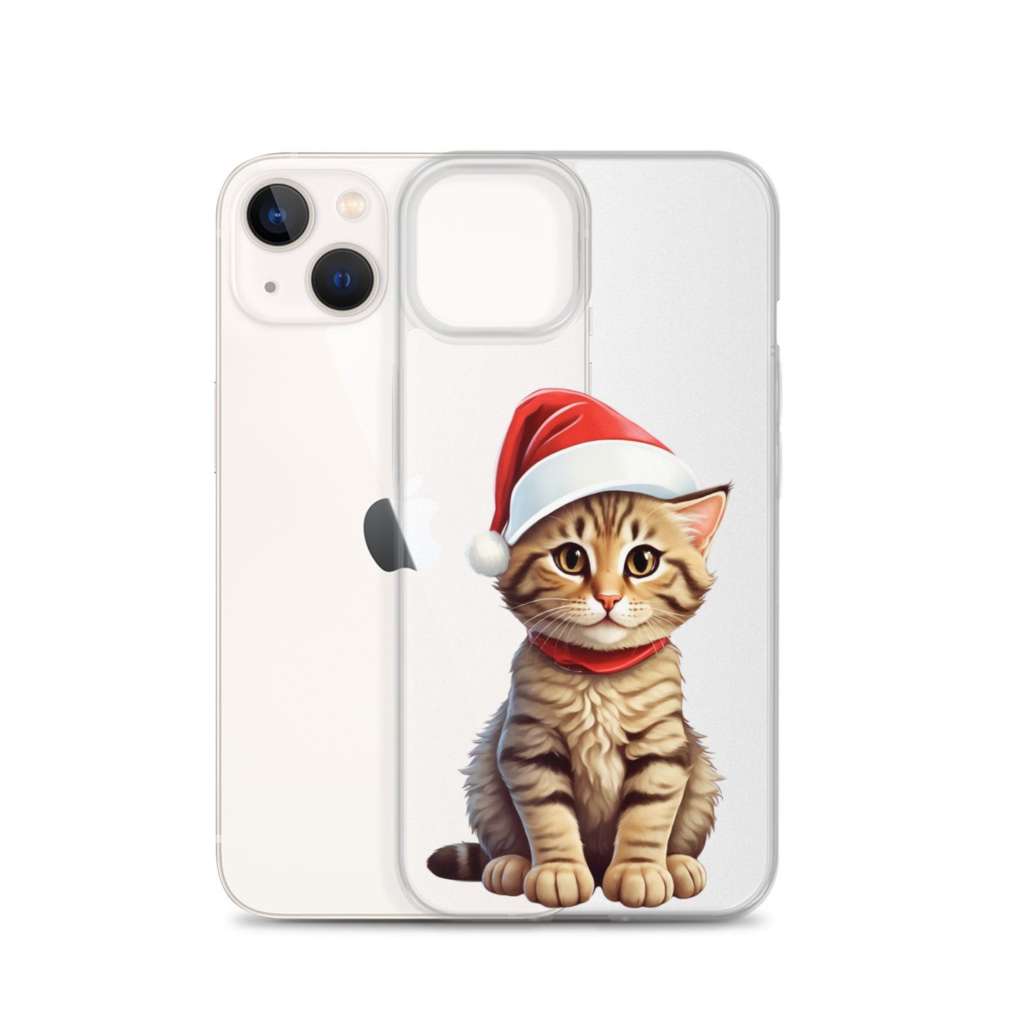 Christmas Kitten Winter Clear Case for iPhone® | Transparent & Protective Cover