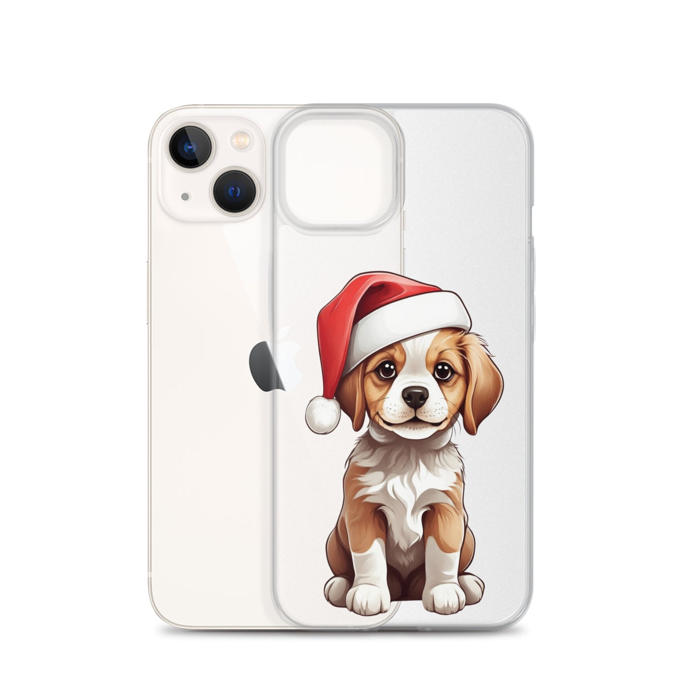 Christmas Puppy Winter Clear Case for iPhone® | Transparent & Protective Cover