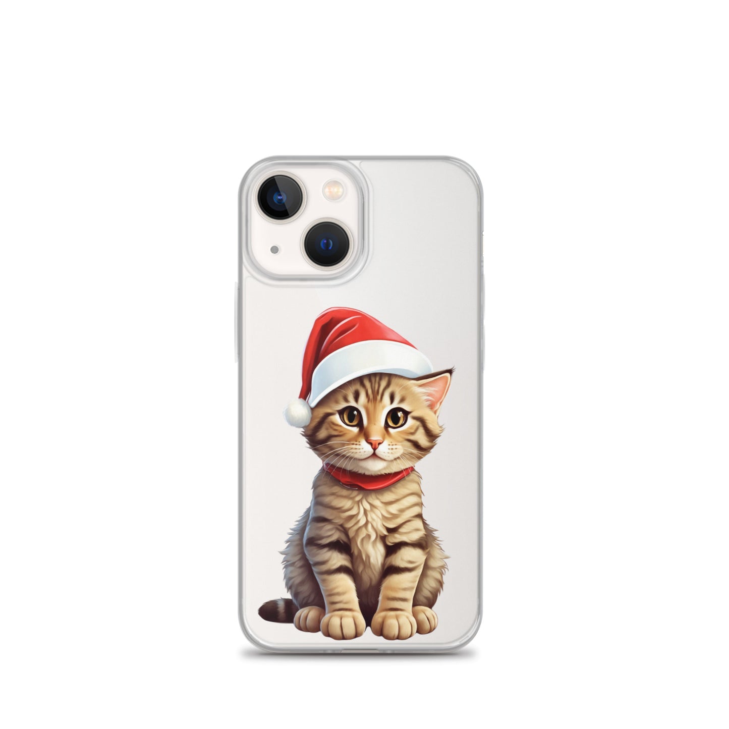 Christmas Kitten Winter Clear Case for iPhone® | Transparent & Protective Cover