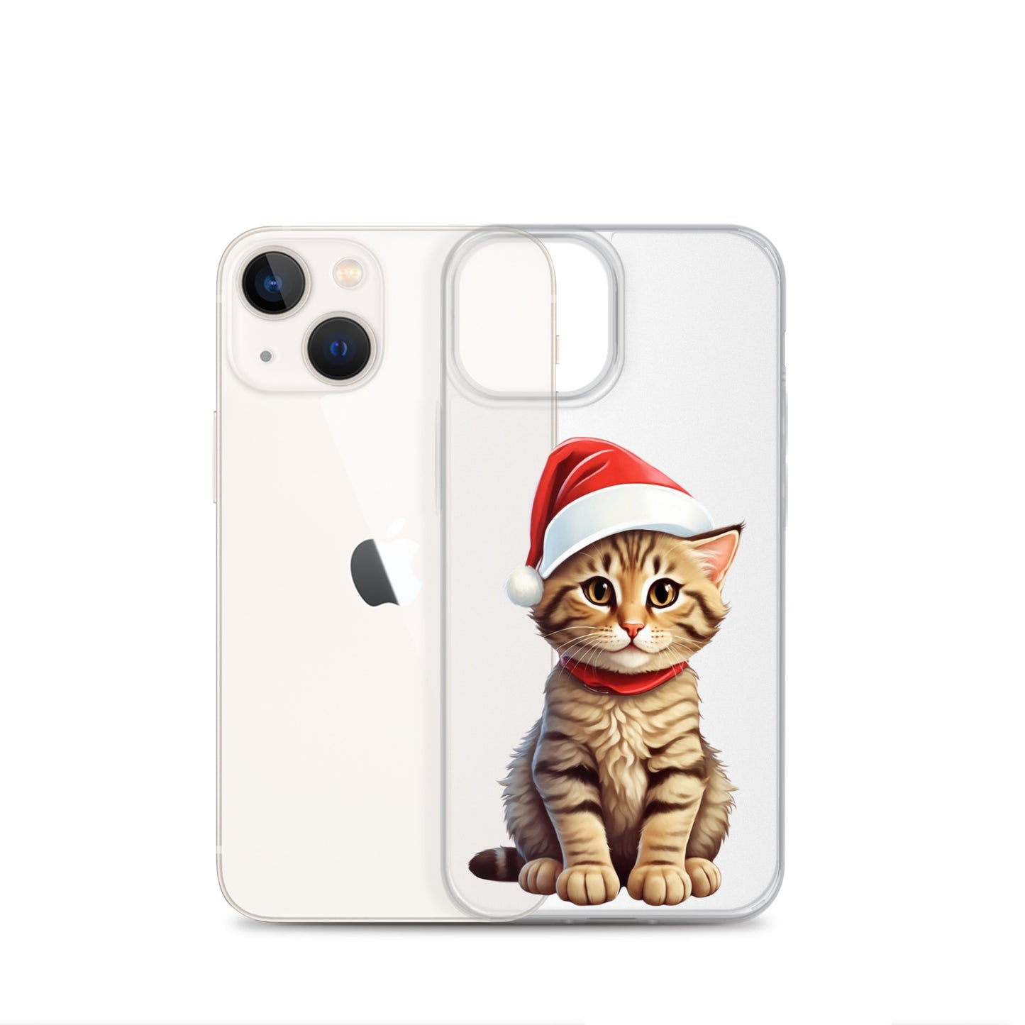 Christmas Kitten Winter Clear Case for iPhone® | Transparent & Protective Cover