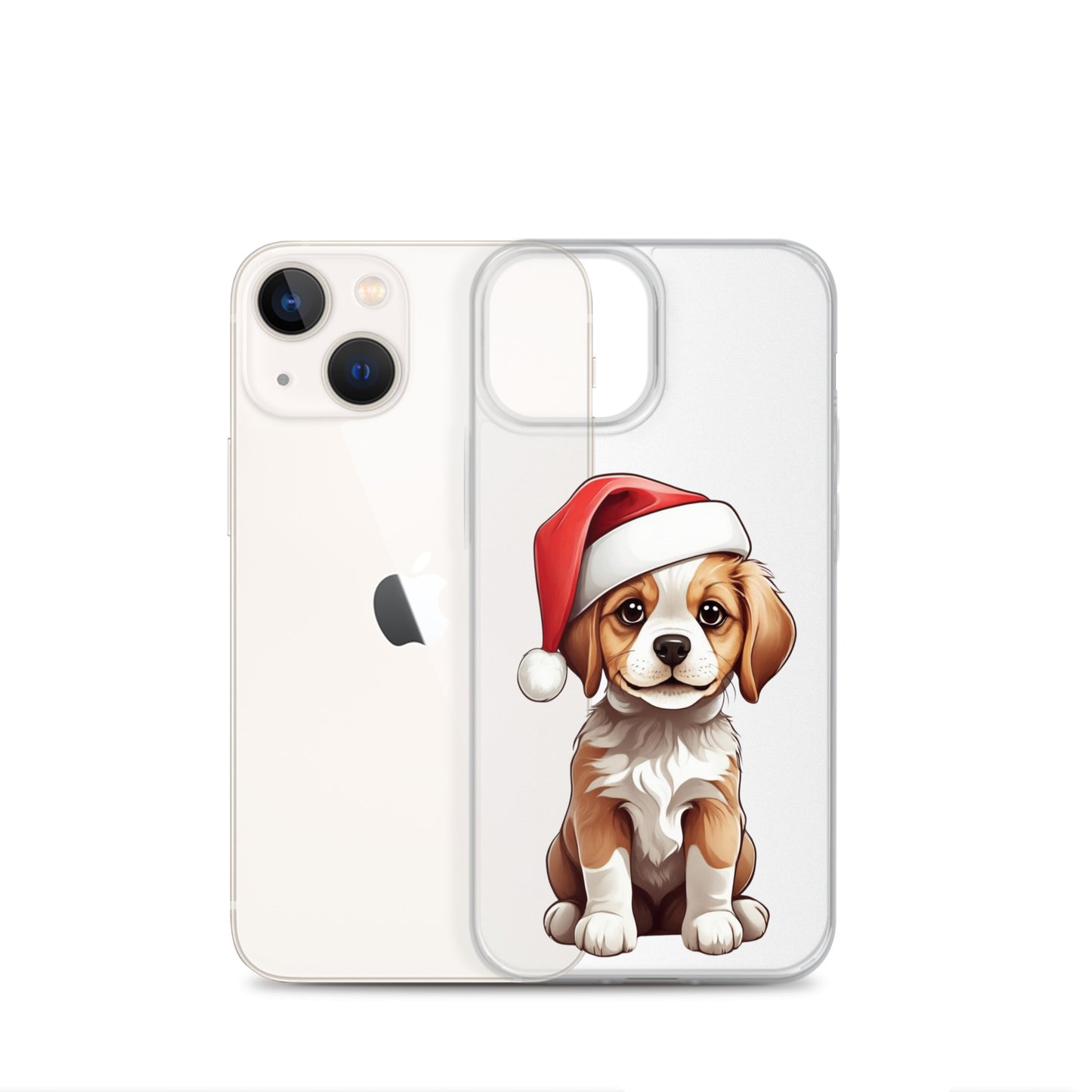 Christmas Puppy Winter Clear Case for iPhone® | Transparent & Protective Cover