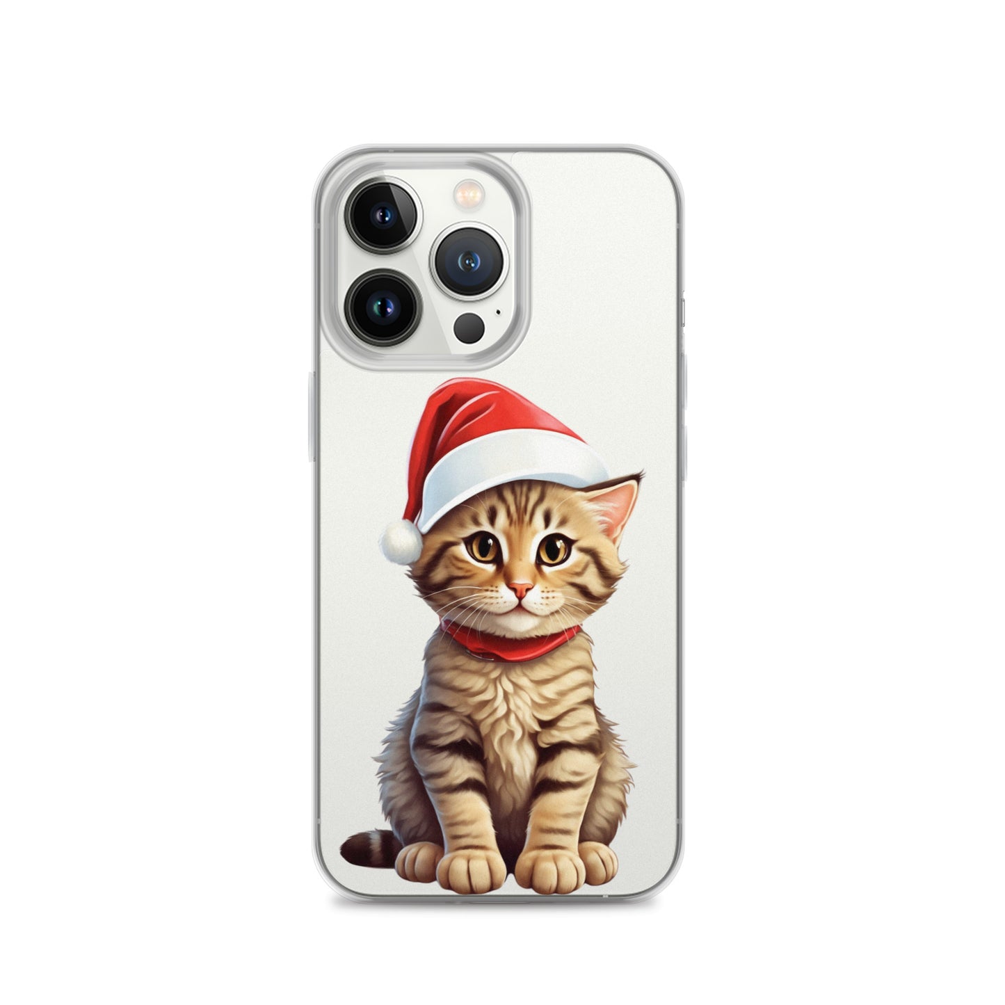 Christmas Kitten Winter Clear Case for iPhone® | Transparent & Protective Cover