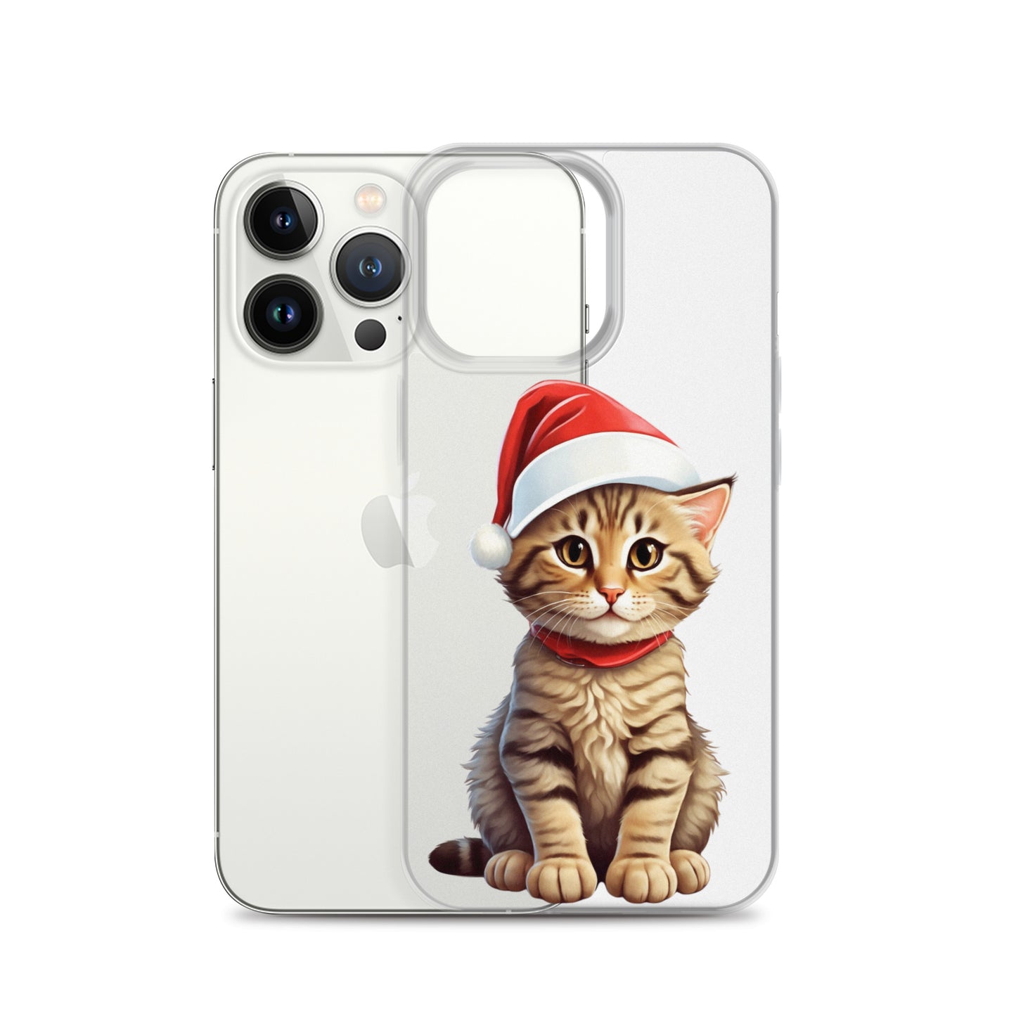 Christmas Kitten Winter Clear Case for iPhone® | Transparent & Protective Cover