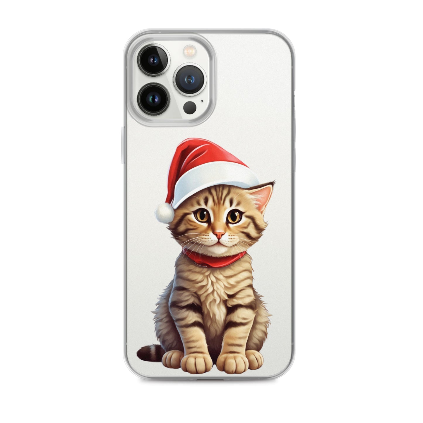 Christmas Kitten Winter Clear Case for iPhone® | Transparent & Protective Cover