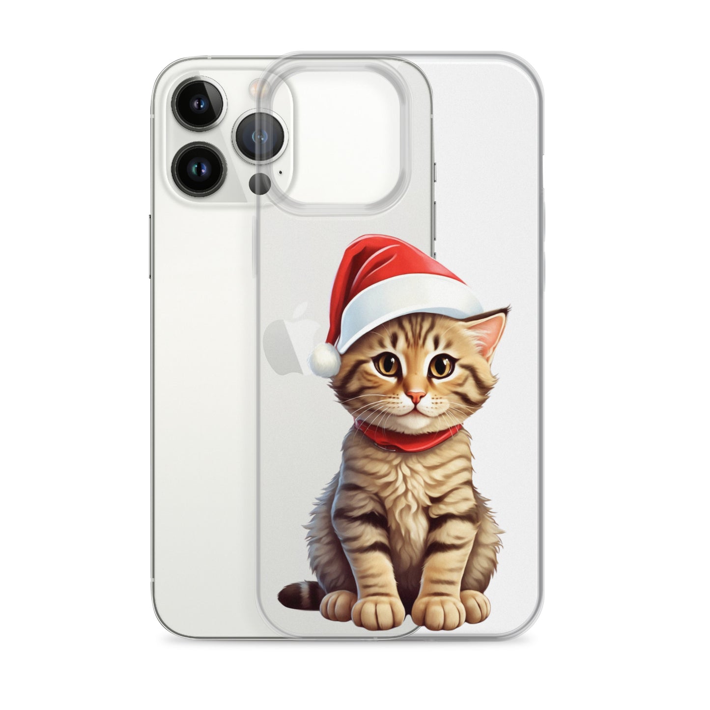 Christmas Kitten Winter Clear Case for iPhone® | Transparent & Protective Cover