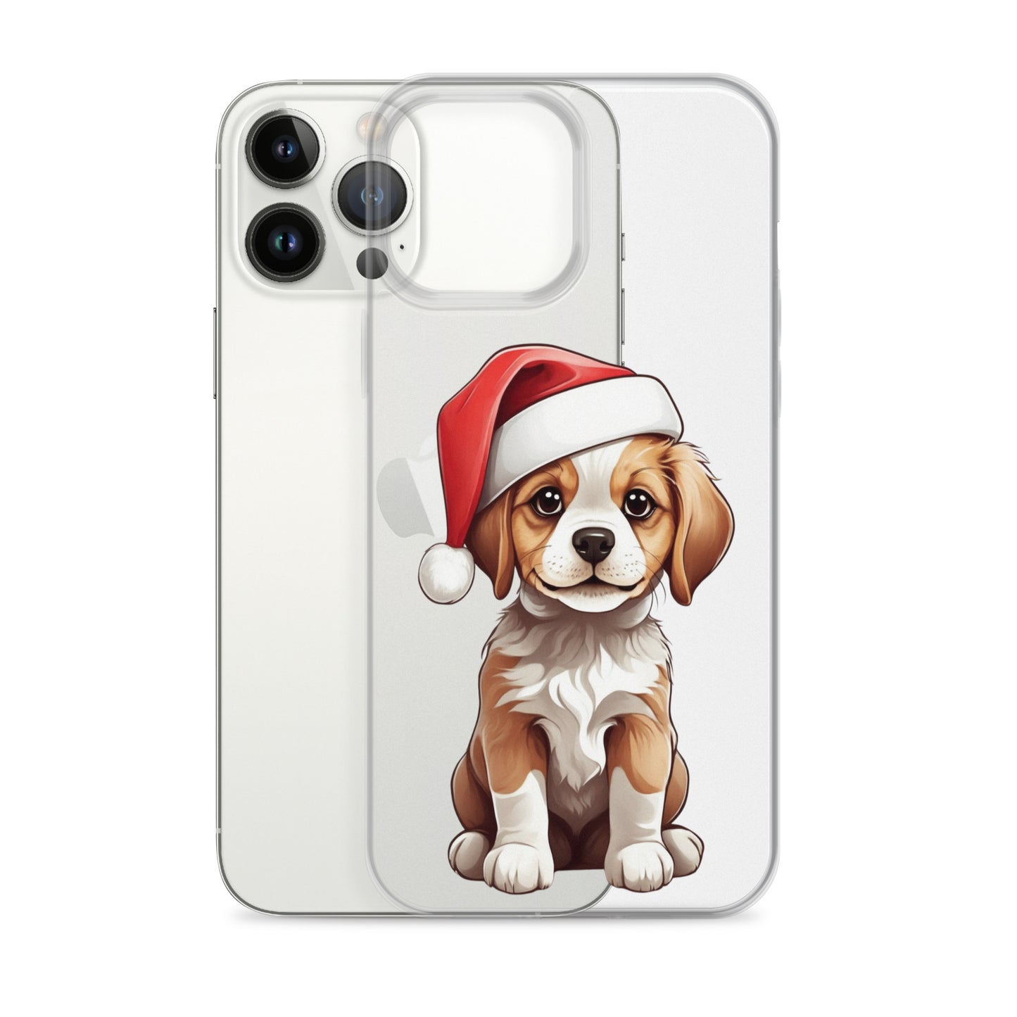 Christmas Puppy Winter Clear Case for iPhone® | Transparent & Protective Cover