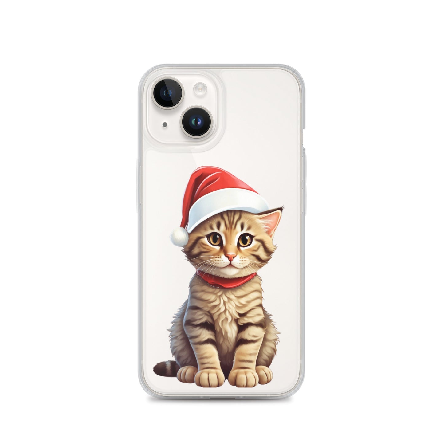 Christmas Kitten Winter Clear Case for iPhone® | Transparent & Protective Cover