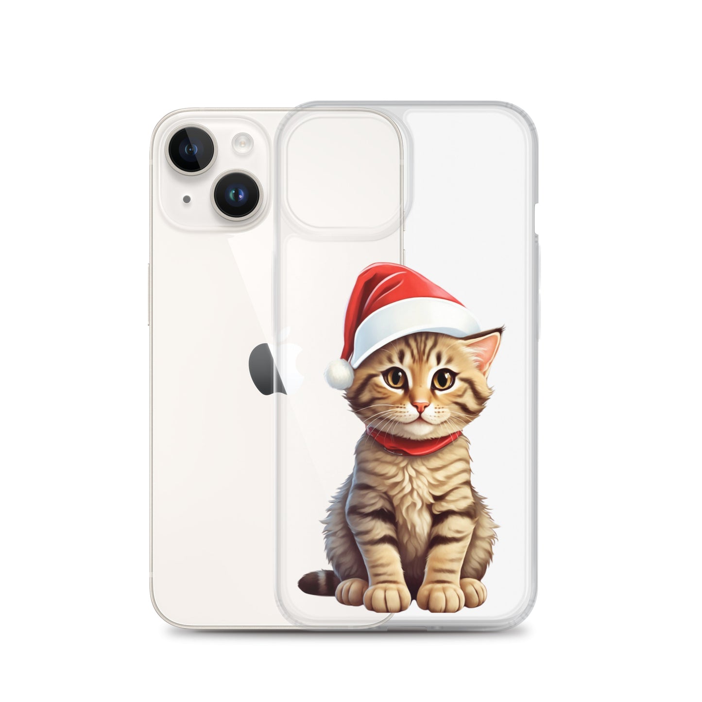 Christmas Kitten Winter Clear Case for iPhone® | Transparent & Protective Cover