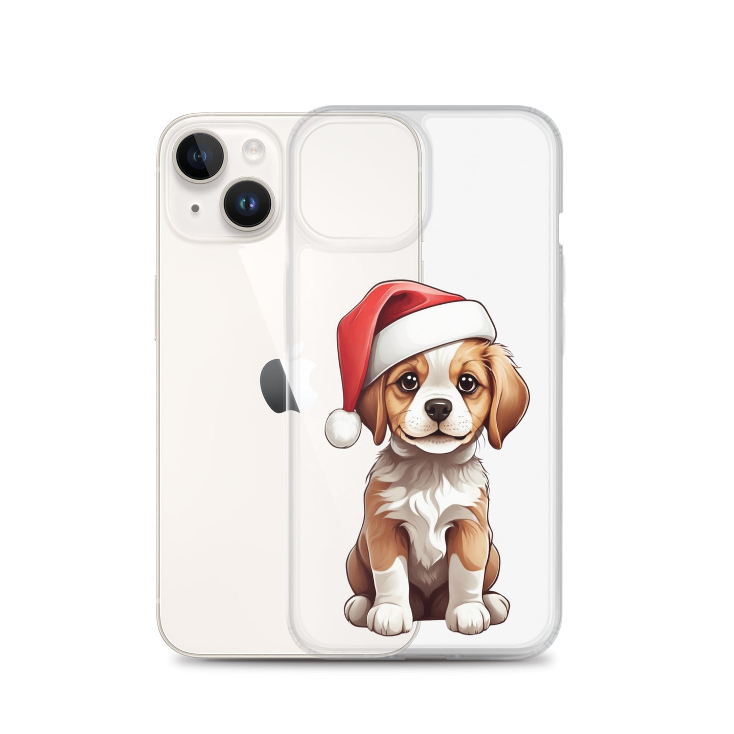 Christmas Puppy Winter Clear Case for iPhone® | Transparent & Protective Cover