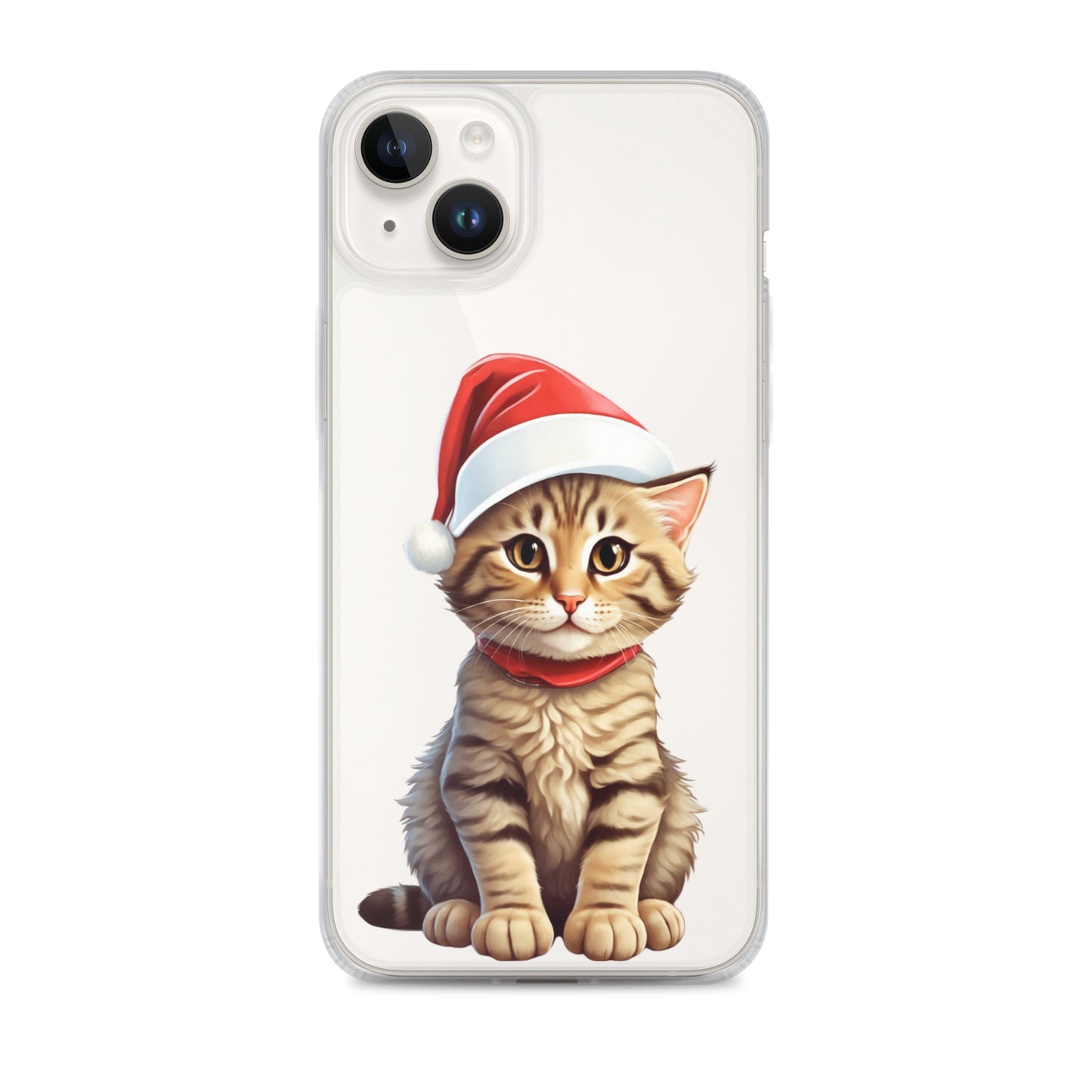 Christmas Kitten Winter Clear Case for iPhone® | Transparent & Protective Cover