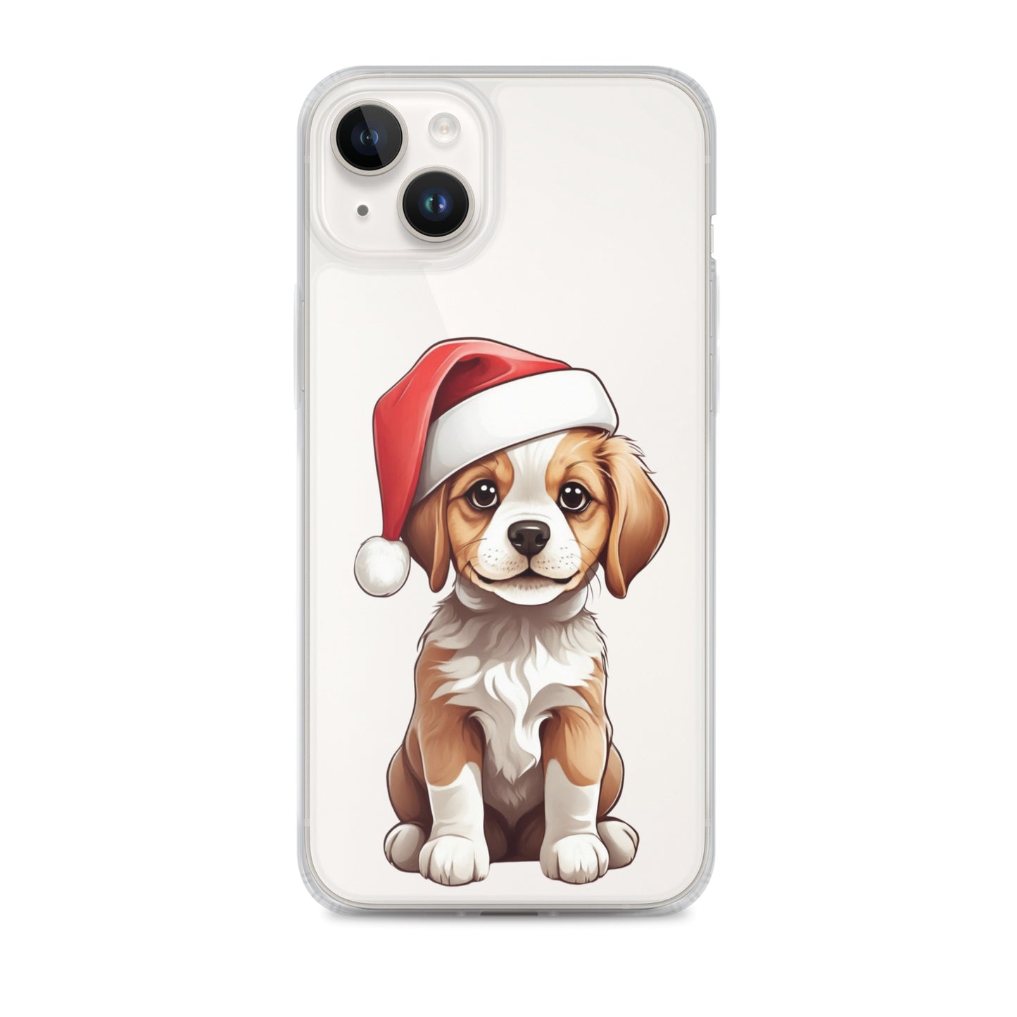 Christmas Puppy Winter Clear Case for iPhone® | Transparent & Protective Cover