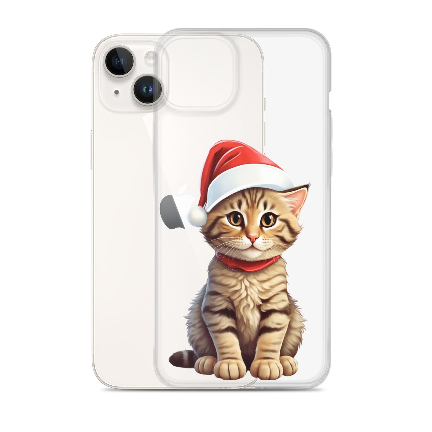 Christmas Kitten Winter Clear Case for iPhone® | Transparent & Protective Cover