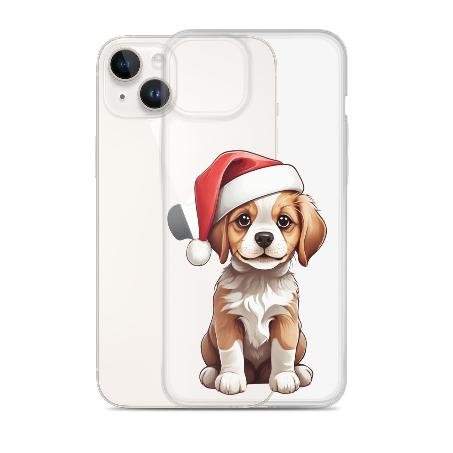 Christmas Puppy Winter Clear Case for iPhone® | Transparent & Protective Cover