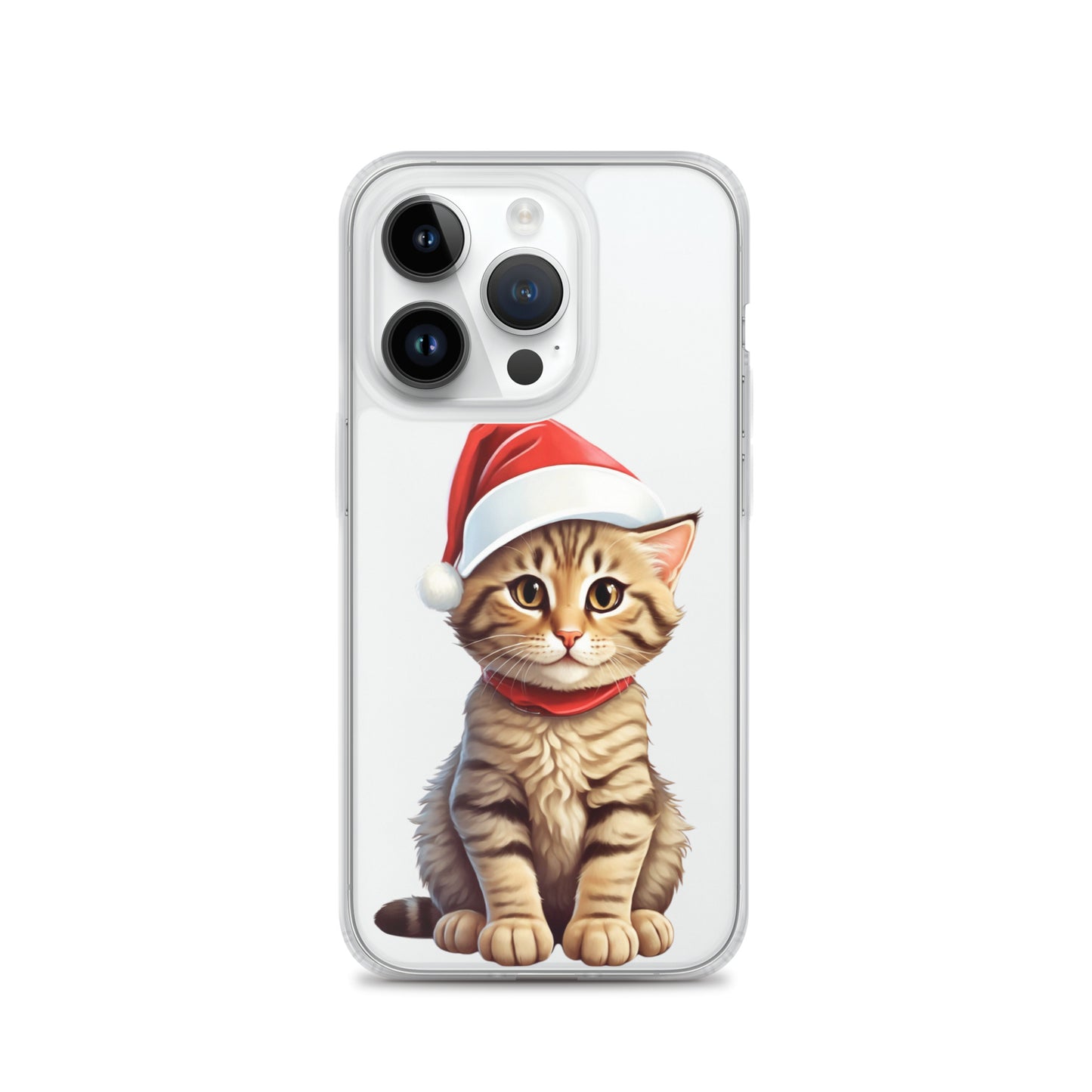 Christmas Kitten Winter Clear Case for iPhone® | Transparent & Protective Cover