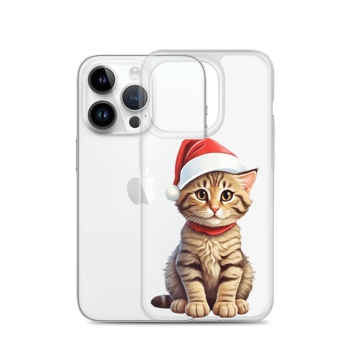 Christmas Kitten Winter Clear Case for iPhone® | Transparent & Protective Cover