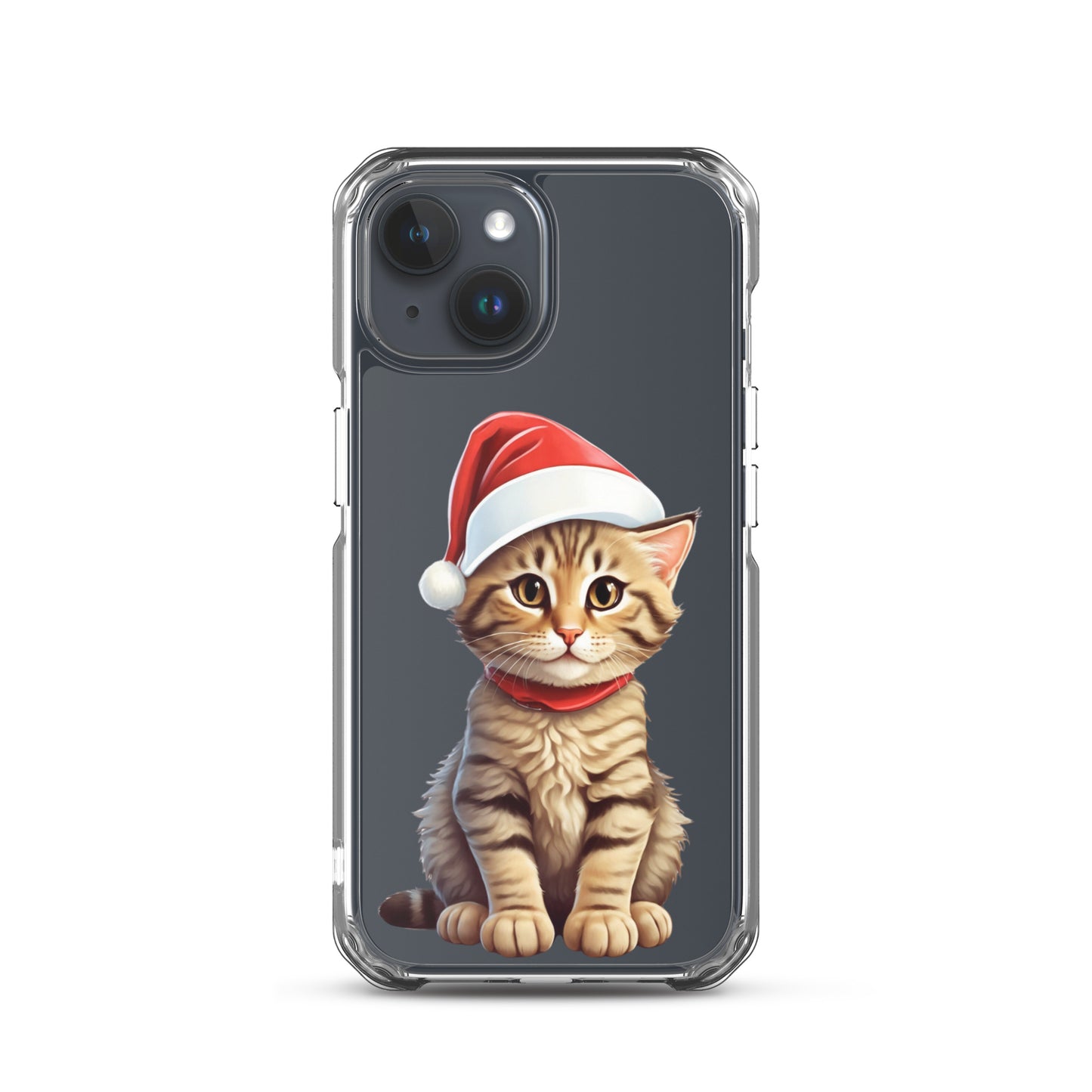 Christmas Kitten Winter Clear Case for iPhone® | Transparent & Protective Cover