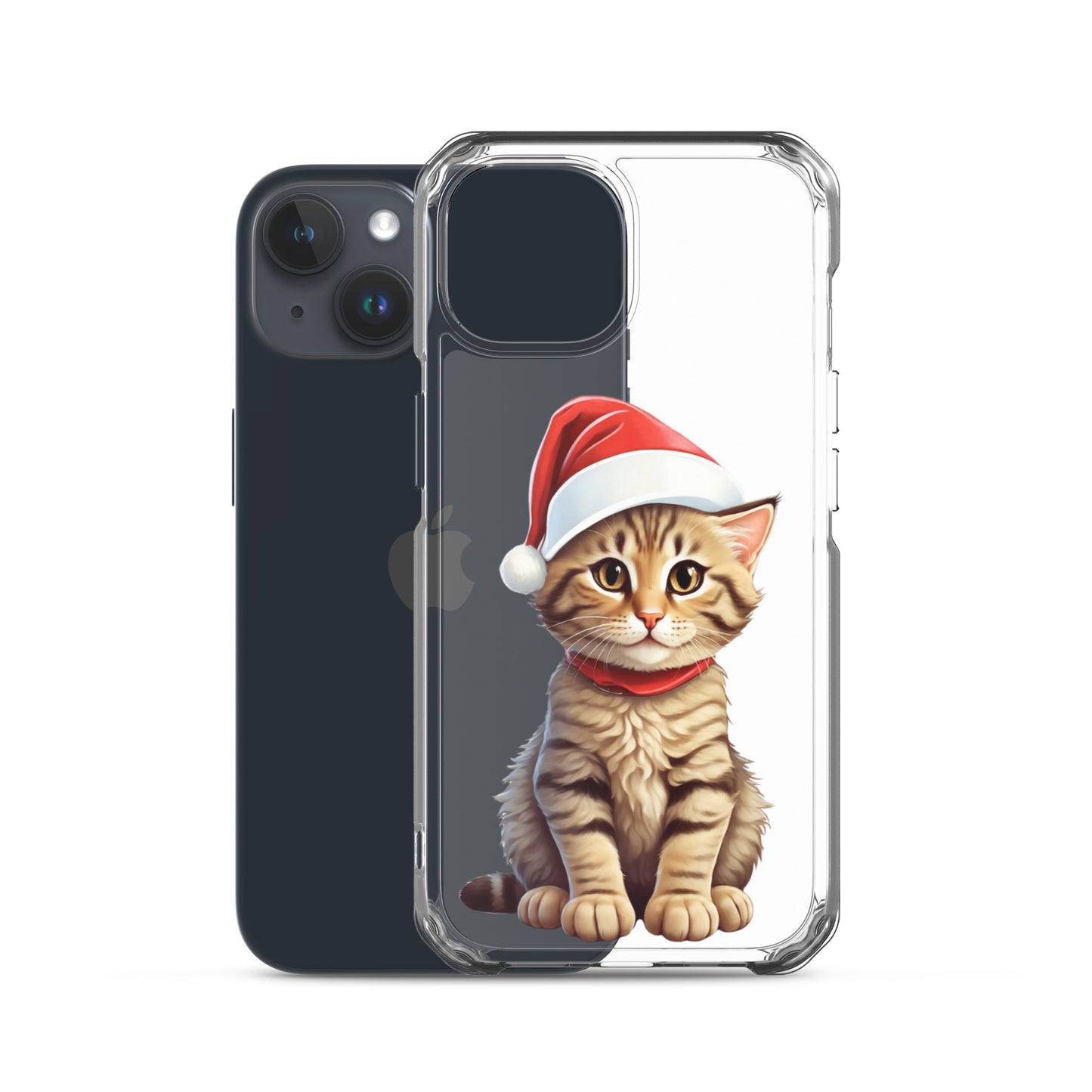 Christmas Kitten Winter Clear Case for iPhone® | Transparent & Protective Cover