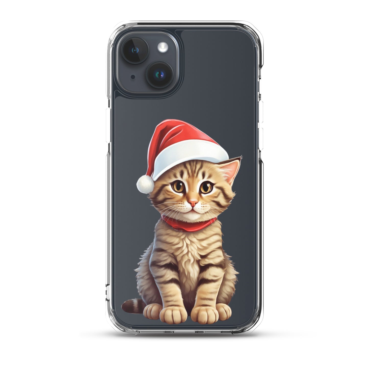 Christmas Kitten Winter Clear Case for iPhone® | Transparent & Protective Cover