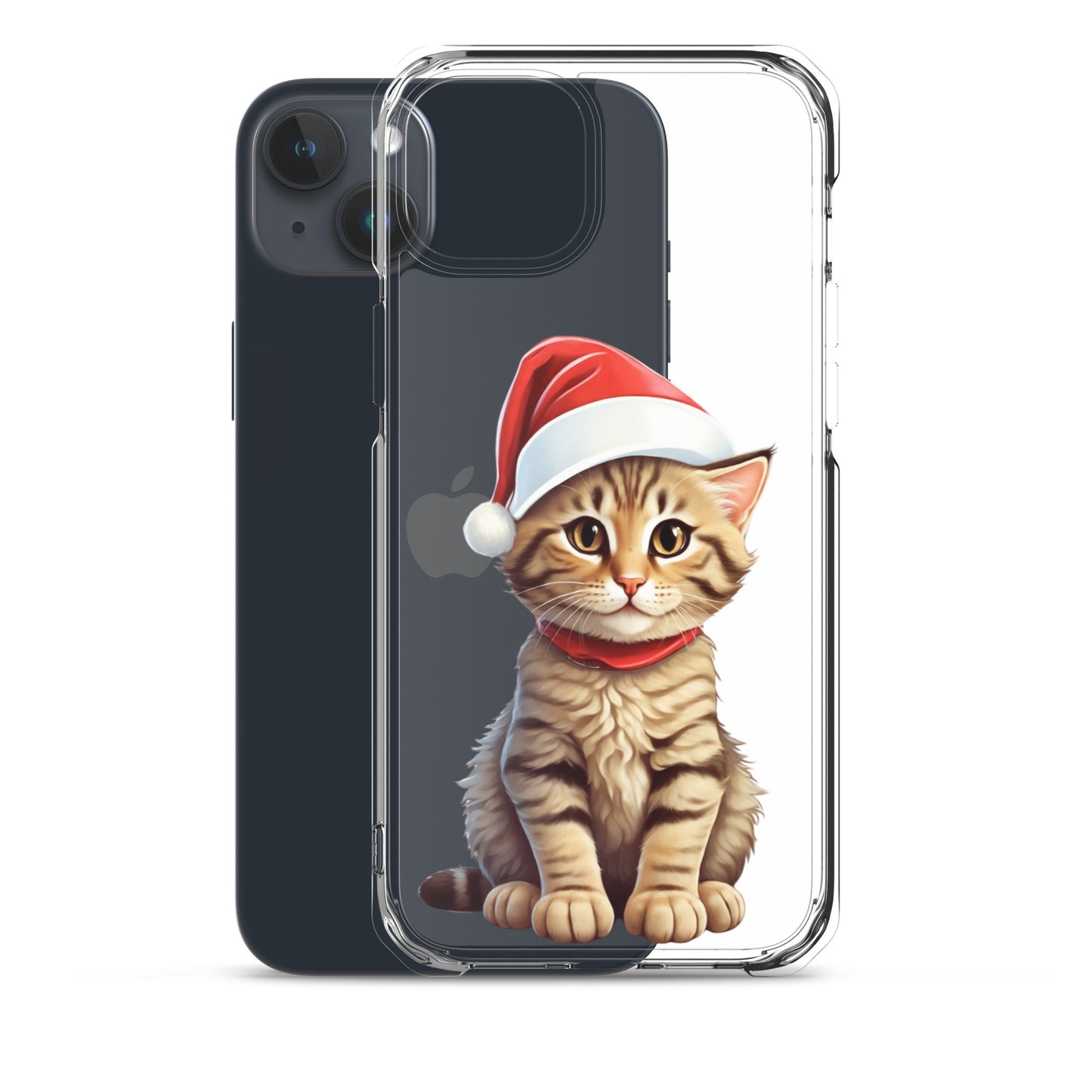 Christmas Kitten Winter Clear Case for iPhone® | Transparent & Protective Cover