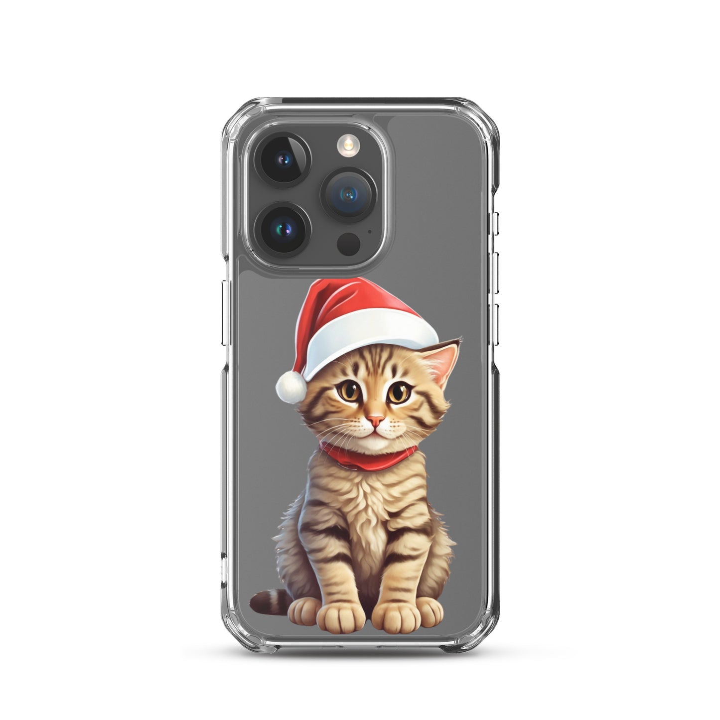 Christmas Kitten Winter Clear Case for iPhone® | Transparent & Protective Cover