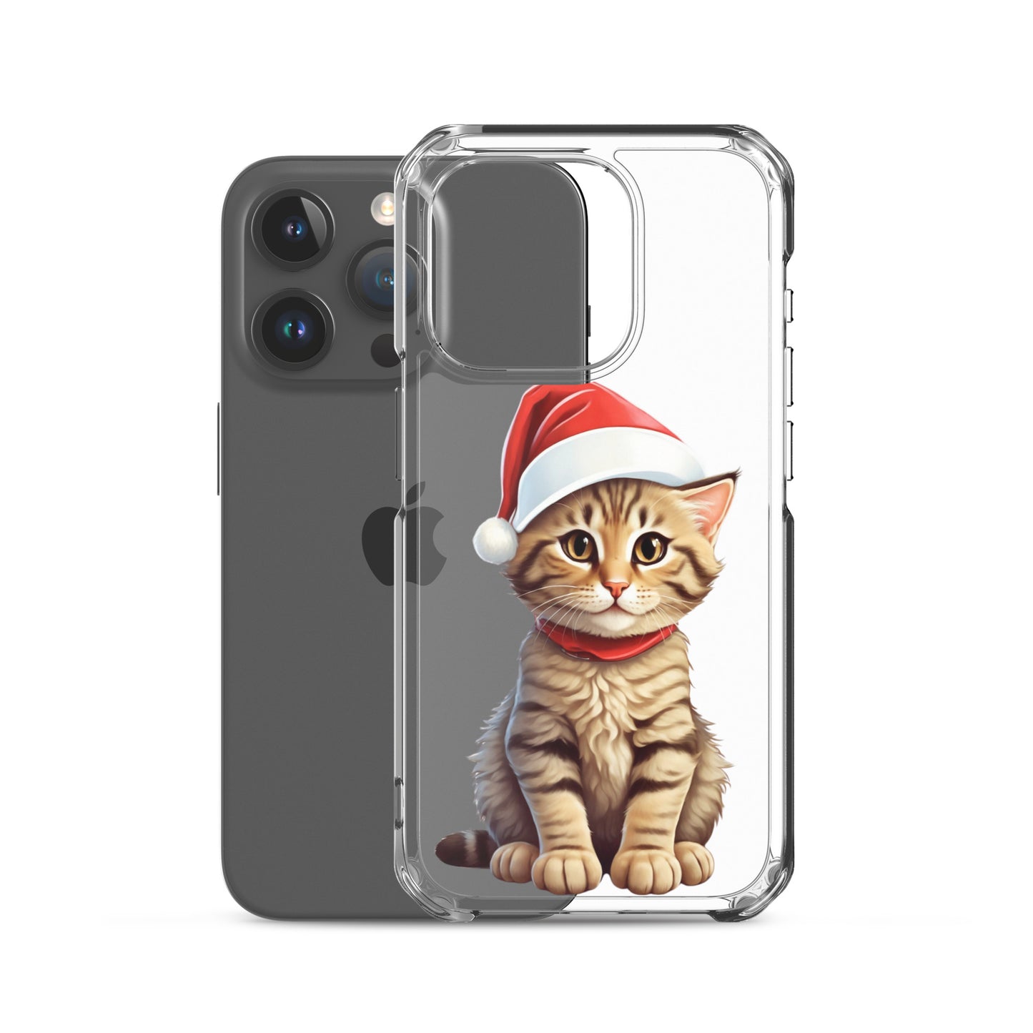 Christmas Kitten Winter Clear Case for iPhone® | Transparent & Protective Cover