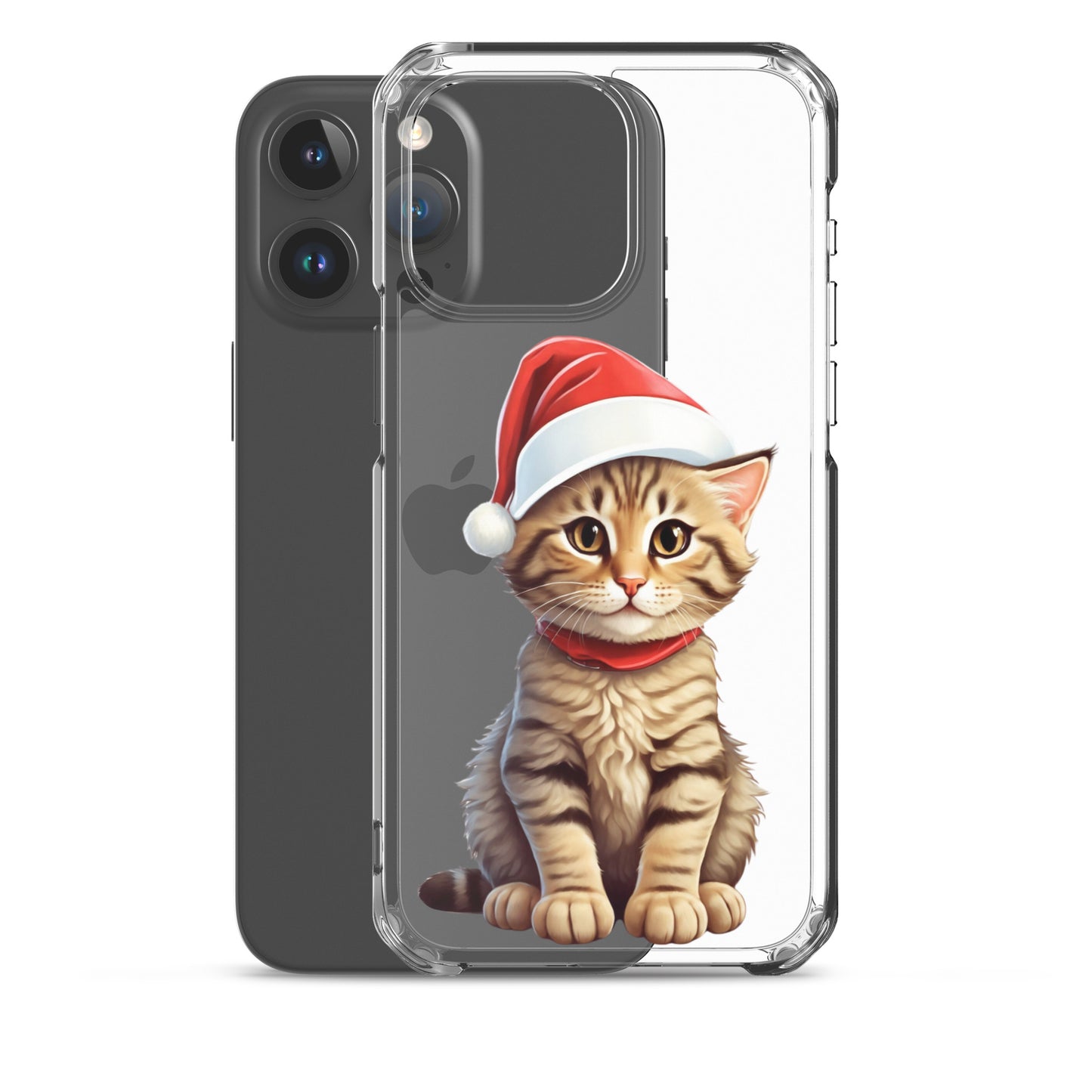 Christmas Kitten Winter Clear Case for iPhone® | Transparent & Protective Cover