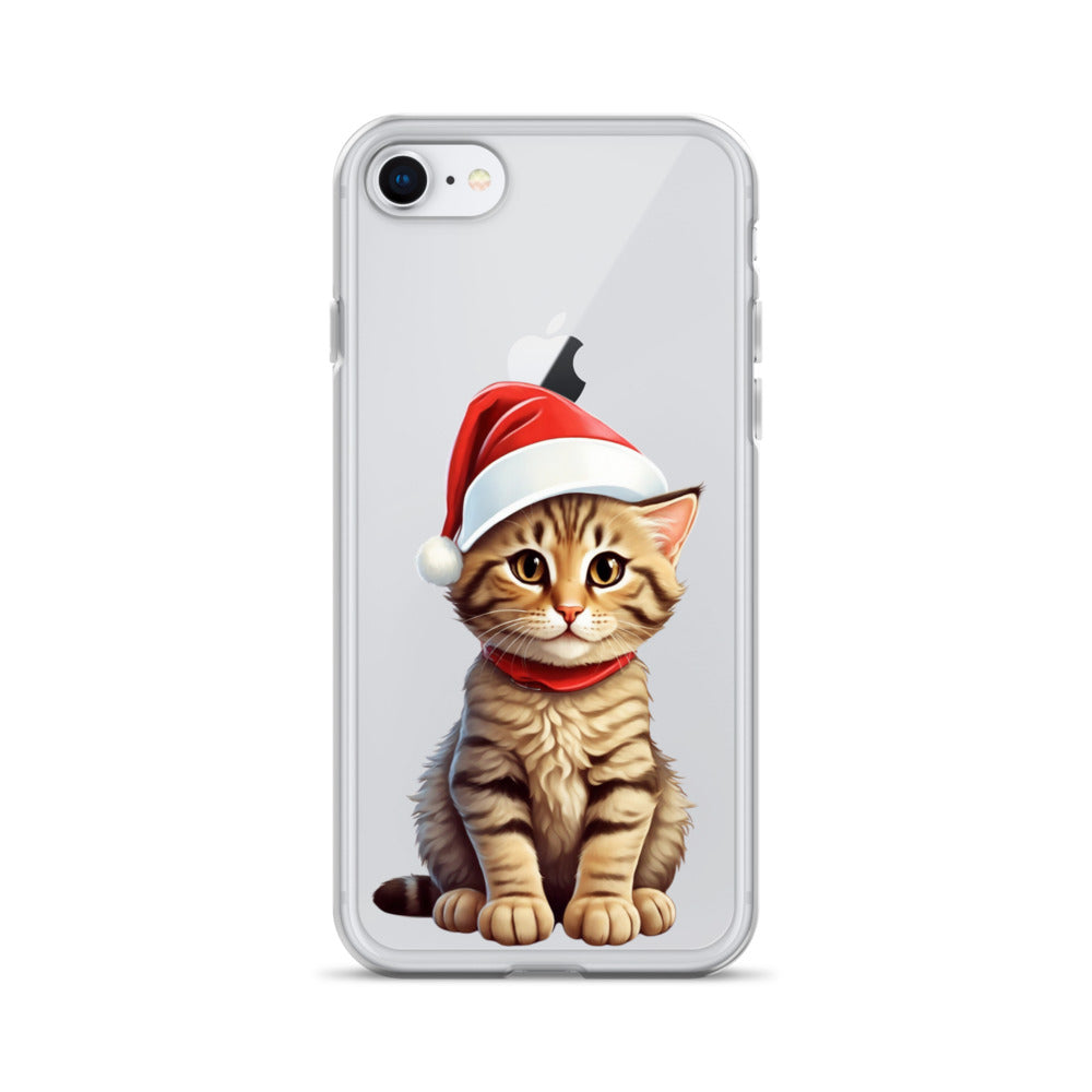 Christmas Kitten Winter Clear Case for iPhone® | Transparent & Protective Cover