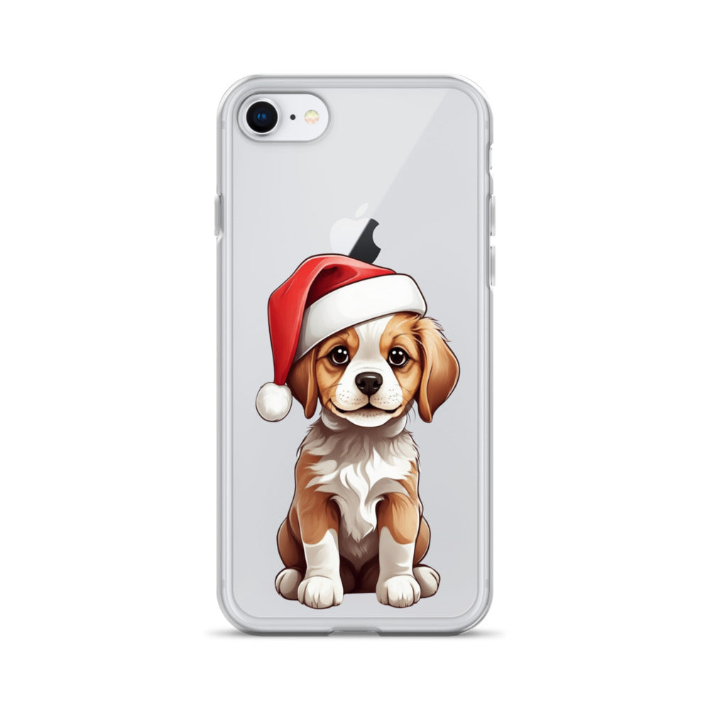 Christmas Puppy Winter Clear Case for iPhone® | Transparent & Protective Cover