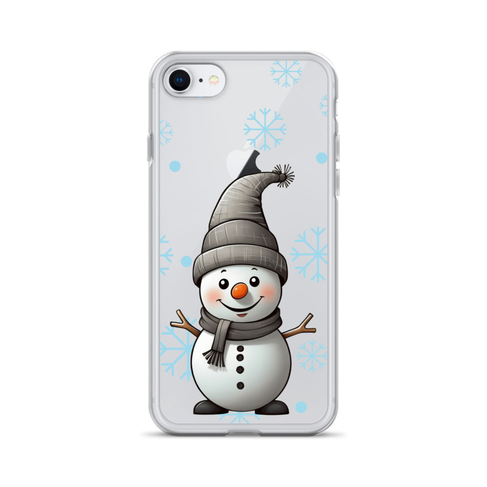 Christmas Snowman Winter Clear Case for iPhone® | Transparent & Protective Cover