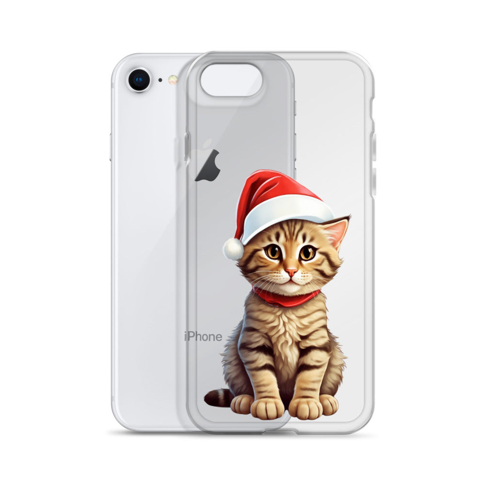 Christmas Kitten Winter Clear Case for iPhone® | Transparent & Protective Cover