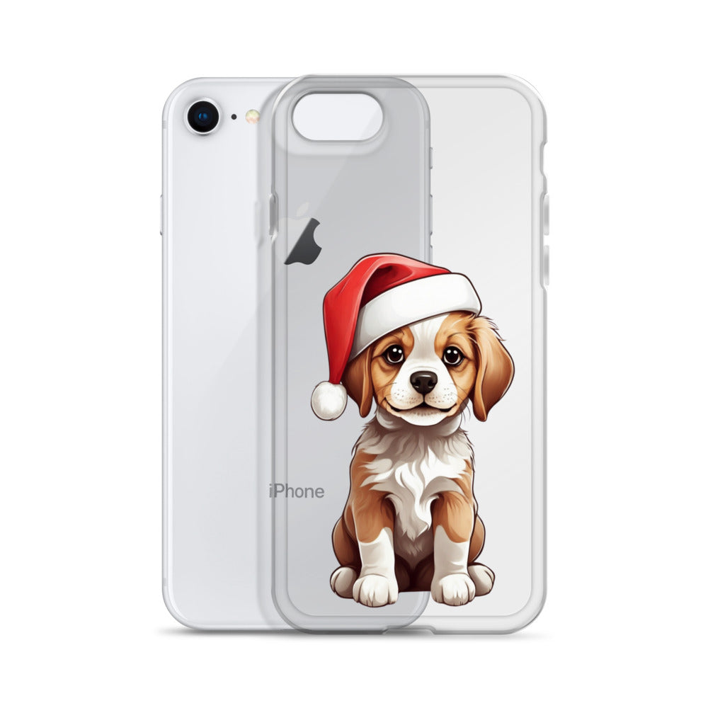 Christmas Puppy Winter Clear Case for iPhone® | Transparent & Protective Cover