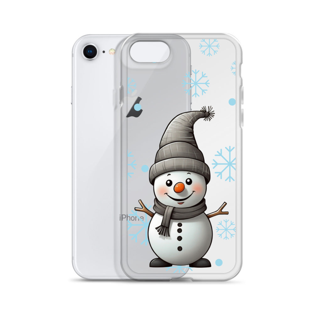 Christmas Snowman Winter Clear Case for iPhone® | Transparent & Protective Cover