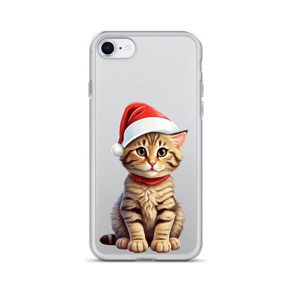 Christmas Kitten Winter Clear Case for iPhone® | Transparent & Protective Cover